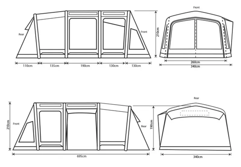Outdoor Revolution Mojave PC 5.0 Inflatable Tent - 2021 Model-2